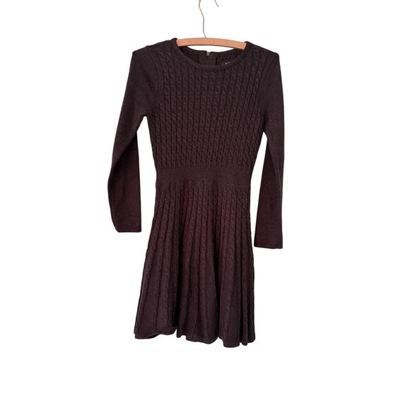 Ellen Tracy Women's Small Charcoal Gray Round Neck Cable Knit Sweater Dress - Picture 1 of 3